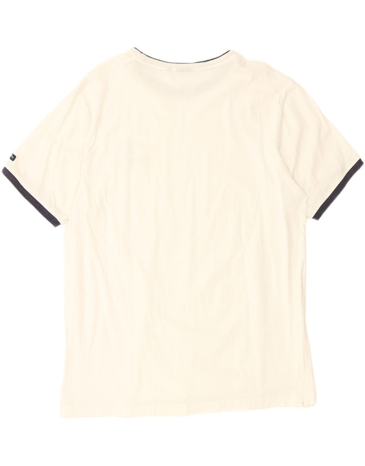 NAVIGARE Mens T-Shirt Top 2XL Off White Vintage Navigare and Second-Hand Navigare from Messina Hembry 