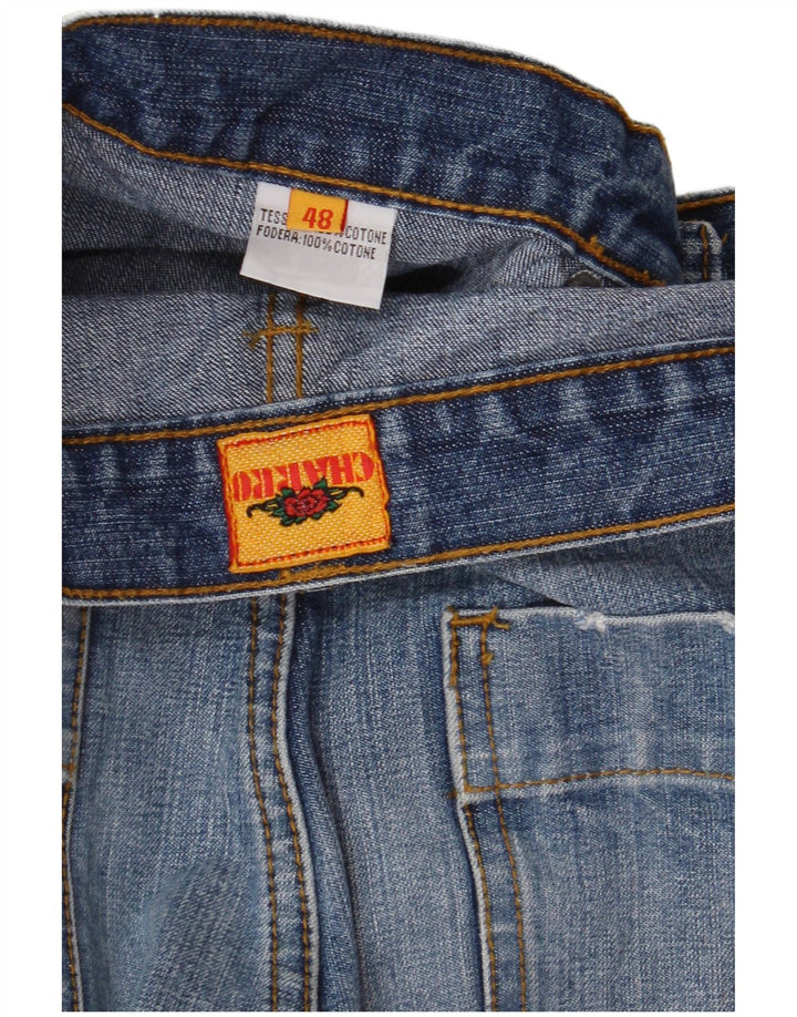 Charro Mens Denim Shorts IT 48 Medium W32 Blue Cotton