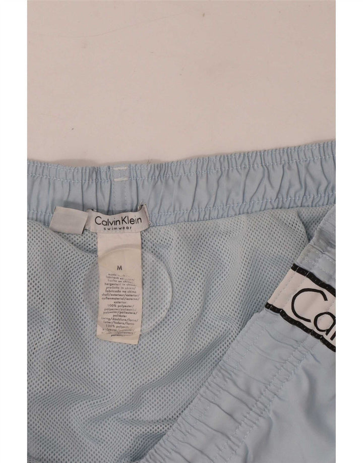 Calvin Klein Herre grafiske svømmeshorts Medium Blue Colourblock Polyester