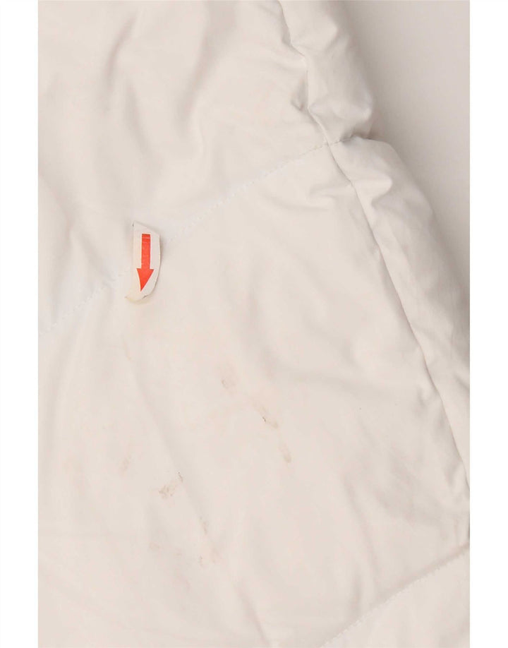Tommy Hilfiger Mens Hooded Padded Jacket UK 38 Medium White Polyester