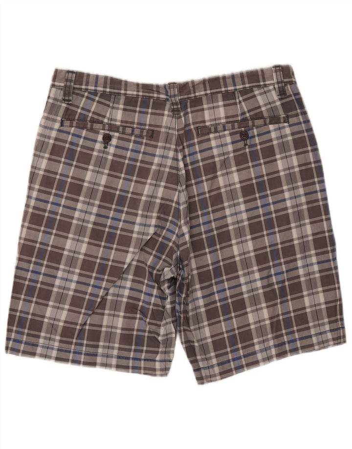 Pantaloncini chino da uomo EDDIE BAUER W34 quadri grigi grandi