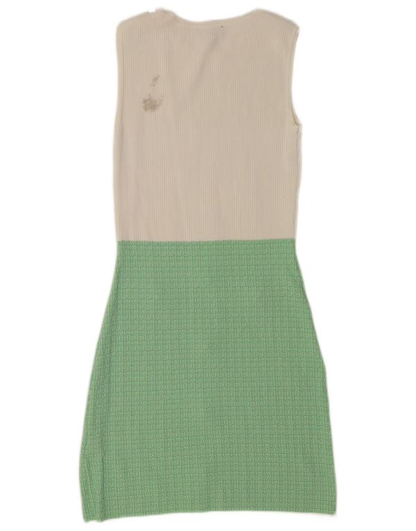 Abito tubino senza maniche da donna Lipsy UK 10 Small Viscosa color block bianco