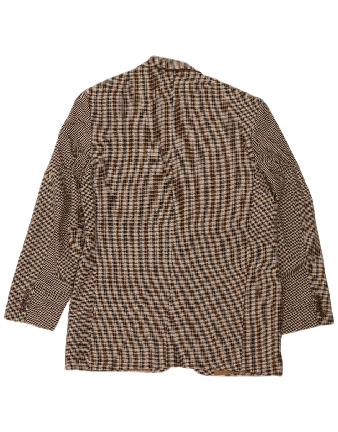 Marks & Spencer Herren Longline Blazer Jacke UK 42 Large Beige Houndstooth