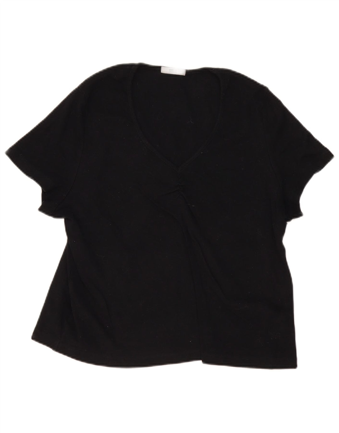 Marks & Spencer Womens Blouse Top UK 22 3XL Black Cotton