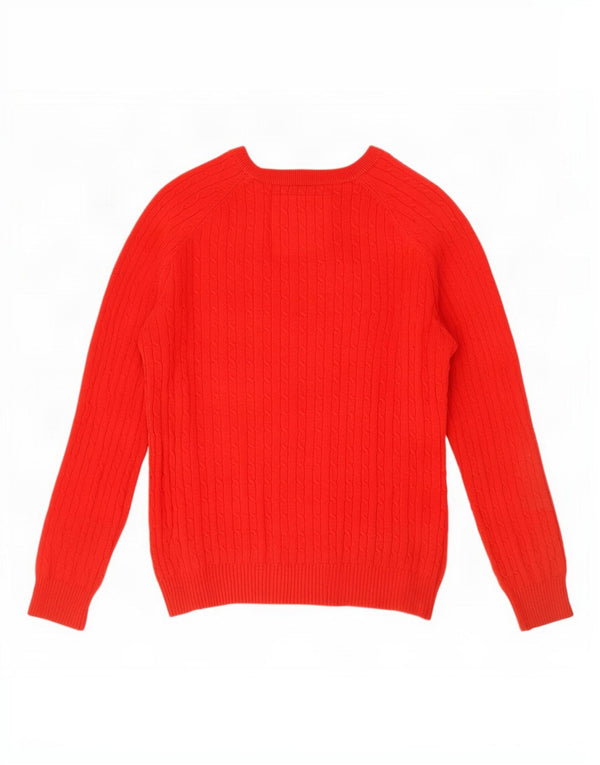Maglione maglione con scollo a barca da donna Jack Wills UK 12 Cotone rosso medio