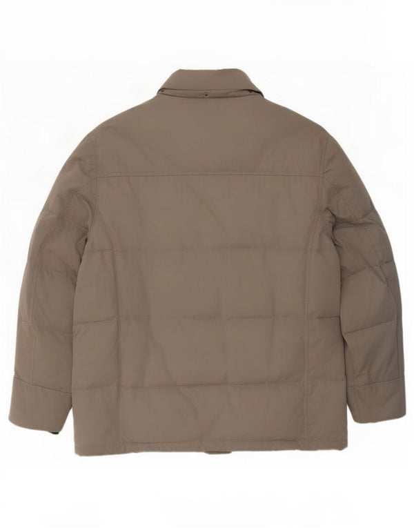 Jaqueta acolchoada masculina Marcel Battiston UK 44 2XL poliéster cinza