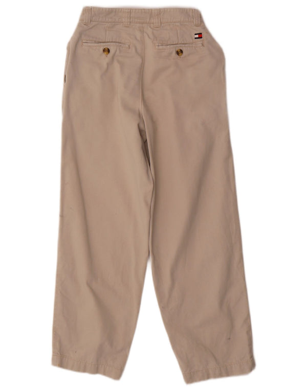 Tommy Hilfiger Boys Pegged Chino Trousers 7-8 Years W22 L24 Beige Cotton