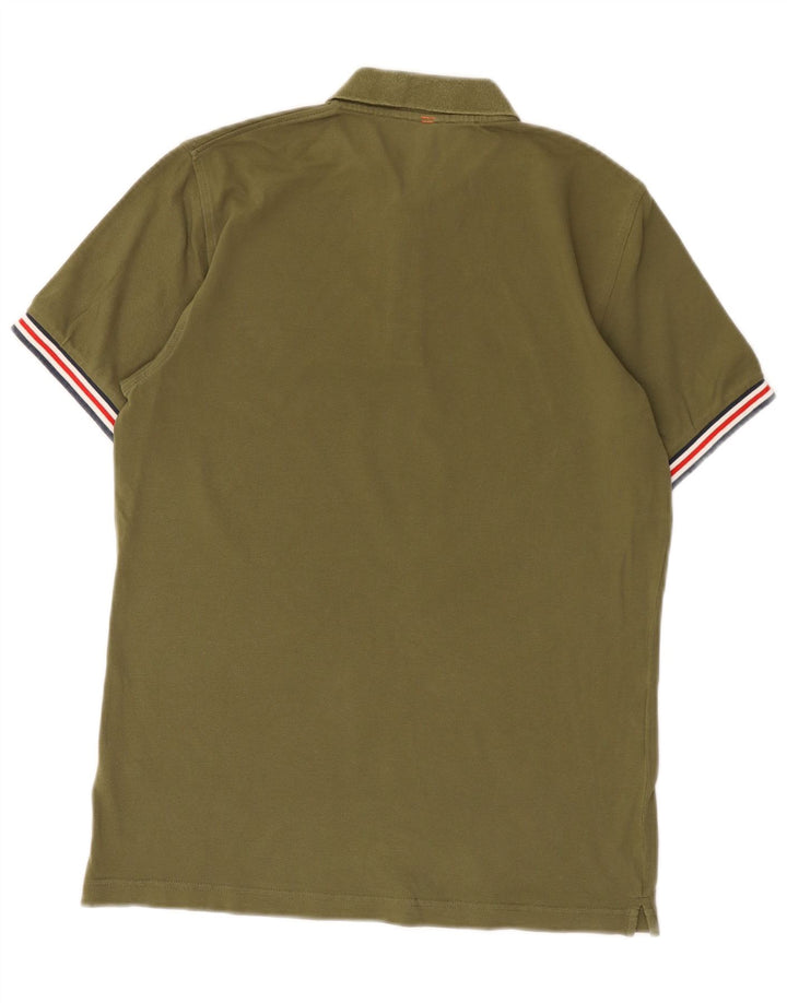 Męska koszulka polo Sun68, mała, bawełniana khaki