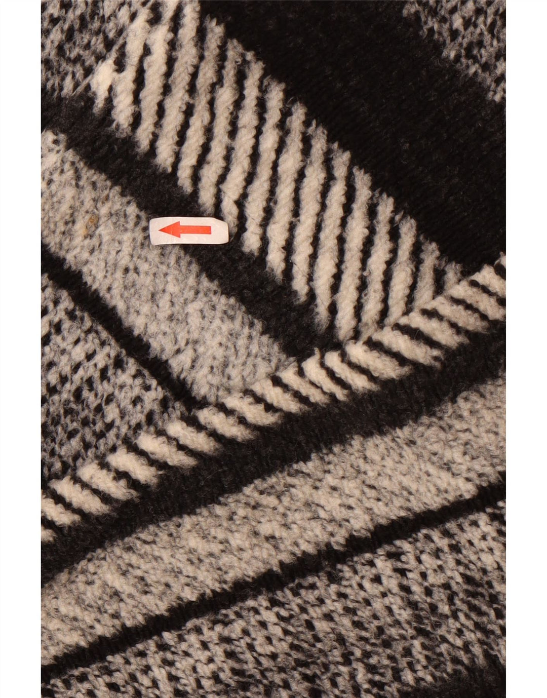 Uncle Sam Mens Zip Neck Jumper Sweater XL Black Striped Polyester