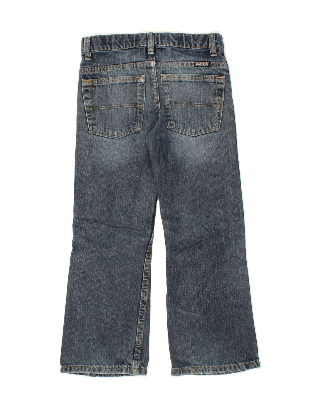 WRANGLER Boys Distressed Bootcut Jeans 8-9 Years W24 L22 Blue Cotton Vintage Wrangler and Second-Hand Wrangler from Messina Hembry 