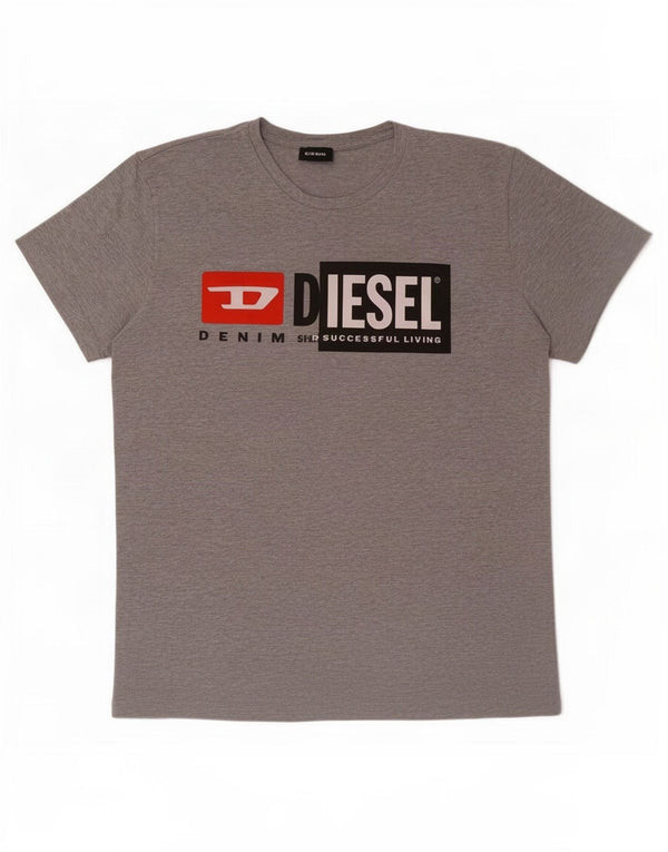 Diesel Camiseta gráfica para mujer Top UK 20 2XL Gris