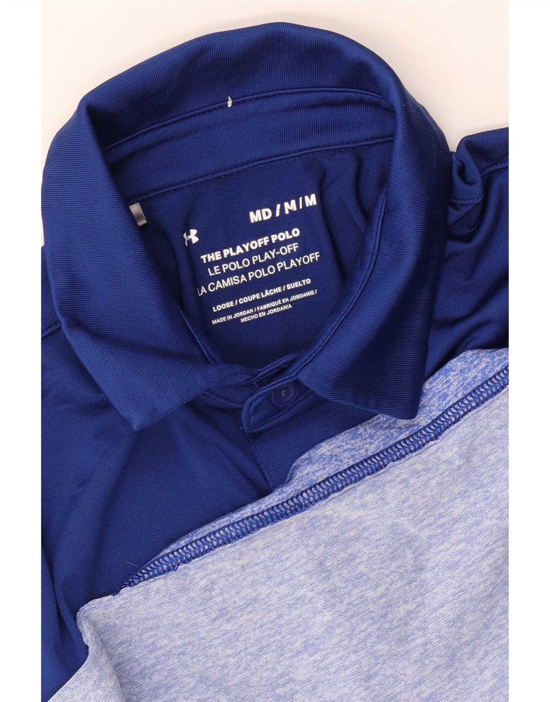 Polo da uomo Under Armour a blocchi di colore blu navy medio