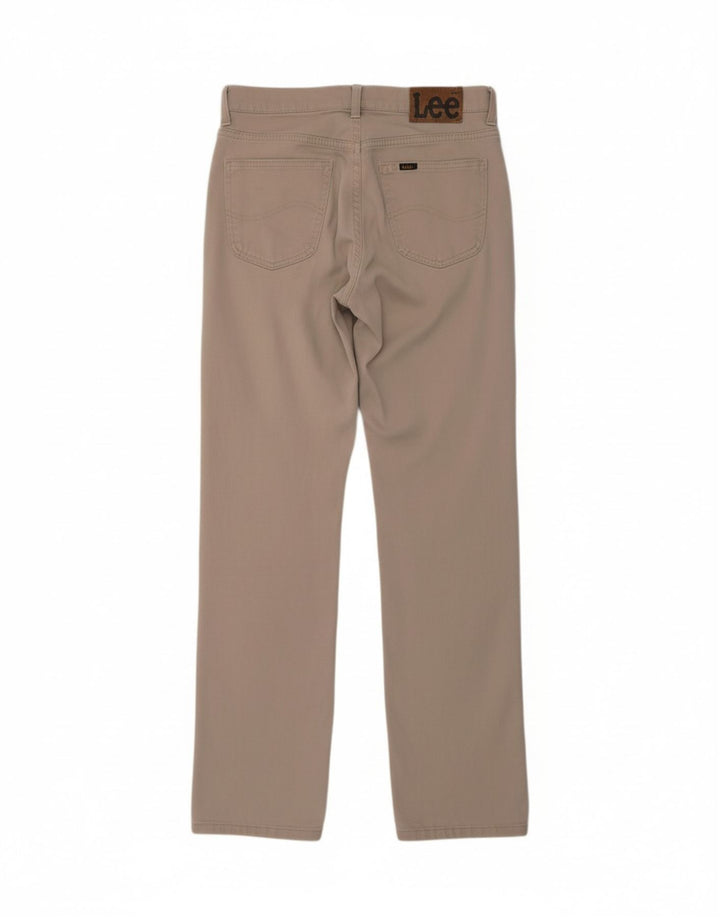 LEE Mens Straight Casual Trousers W30 L32 Beige