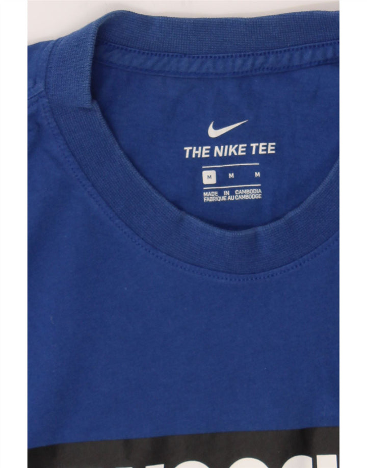 NIKE Mens Graphic T-Shirt Top Medium Blue Cotton Vintage Nike and Second-Hand Nike from Messina Hembry 
