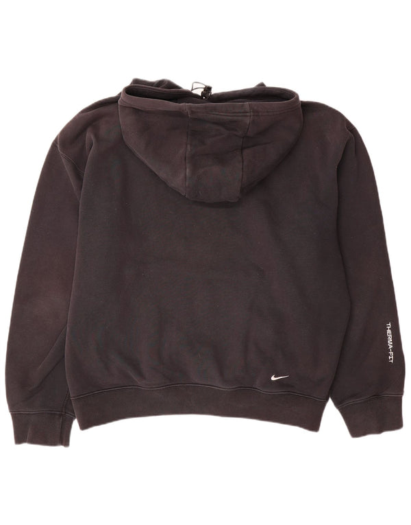 Adidas Herre Therma-Fit Loose Fit Hoodie Jumper Medium Sort Bomuld
