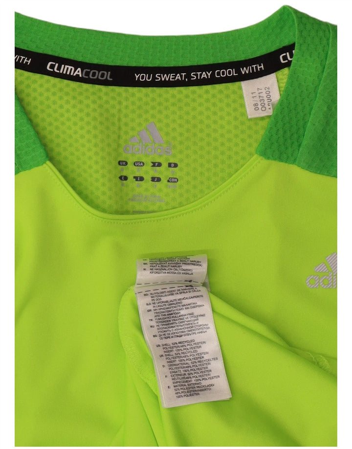 ADIDAS Herre Regular T-Shirt Medium Grøn Stribet Polyester Sports