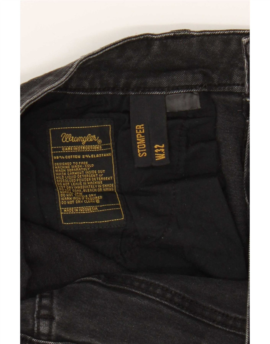 Wrangler Herre Stompers Slim Jeans W32 L30 Sort Bomuld