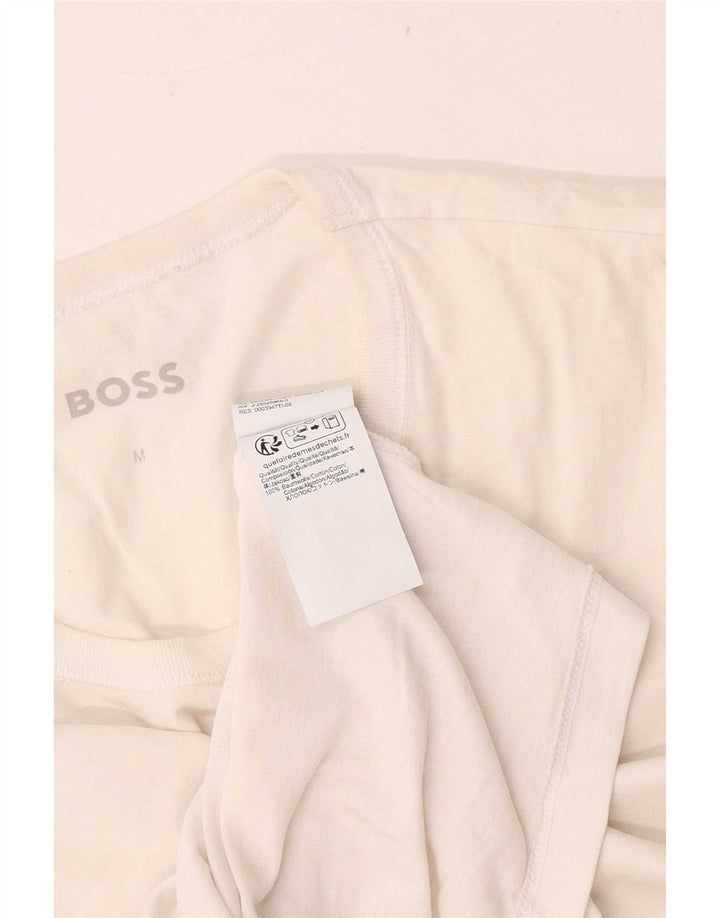 Hugo Boss Mens T-Shirt Top Small White Cotton