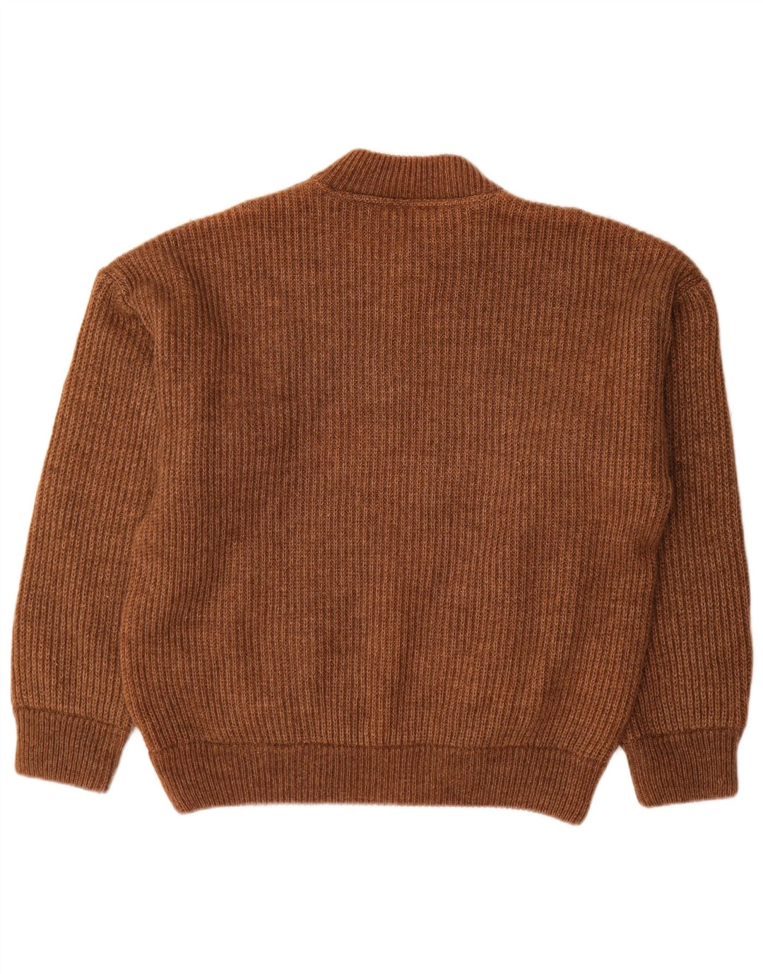 Ivy Oxford Herre Button Neck Jumper Sweater Stor Brun Uld