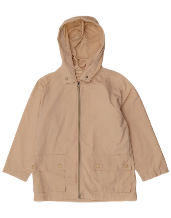 Vintage hættejakke til kvinder UK 12 Medium Beige
