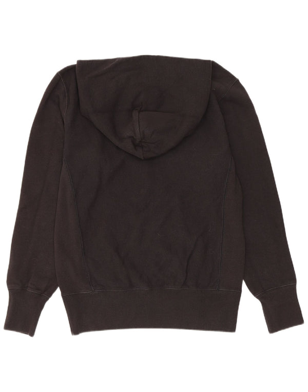 Champion Mens Graphic Hoodie Jumper Small Black Cotton