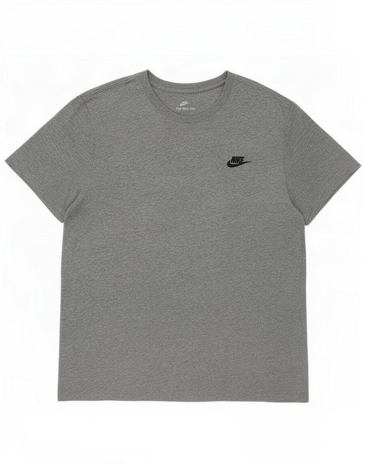 Nike T-shirt top til mænd, stor grå bomuld