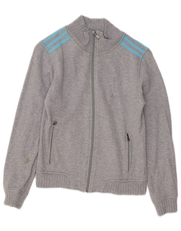 Adidas træningsdragt topjakke til kvinder UK 6 XS Grå Flecked Bomuld