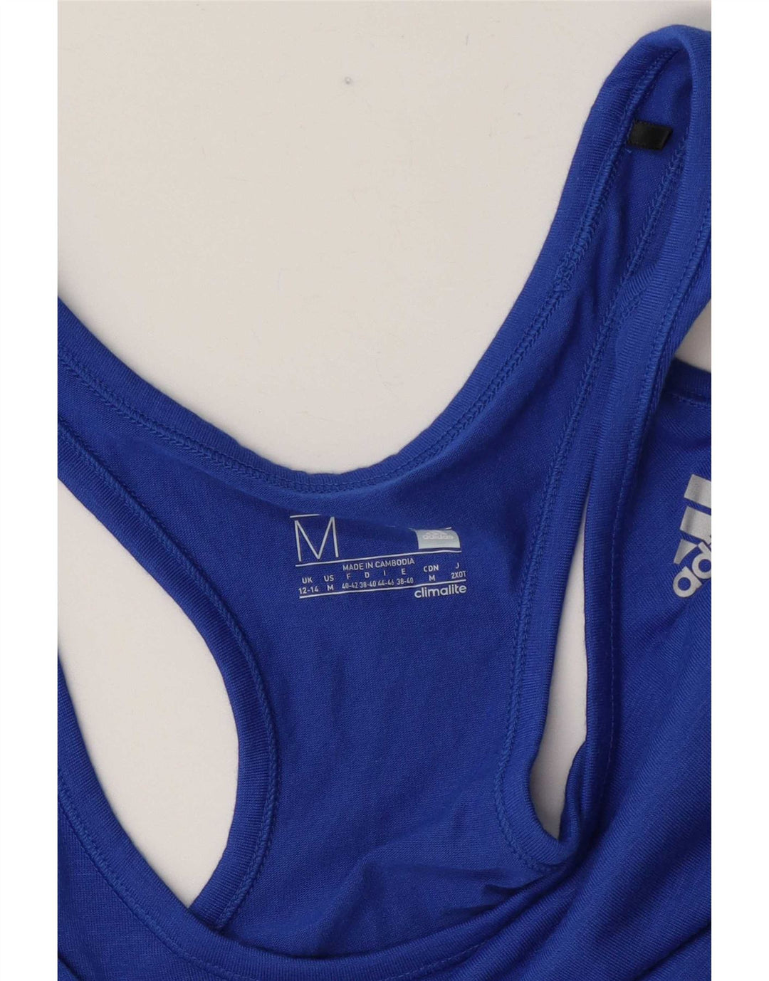 Adidas Womens Climalite Vest Top UK 12/14 Medium Blue