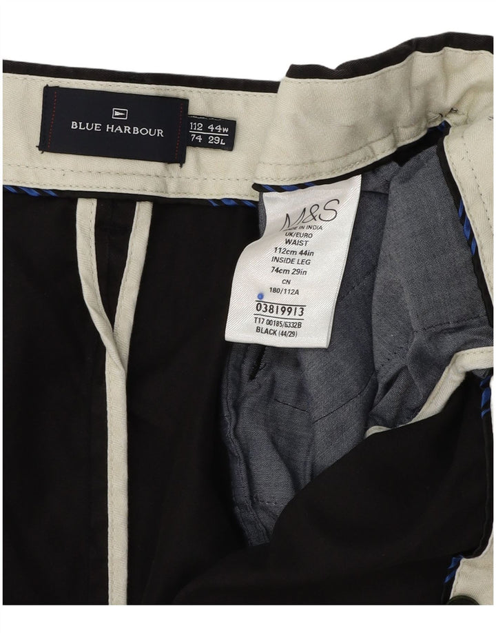 Marks & Spencer Herre Blue Harbor Regular Fit Chinobukser W44 L29 Sort