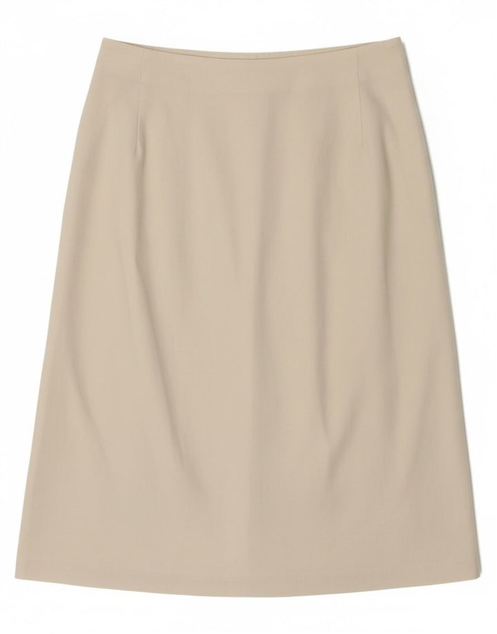 Benetton Womens A-Line Skirt IT 42 Medium W28  White Cotton