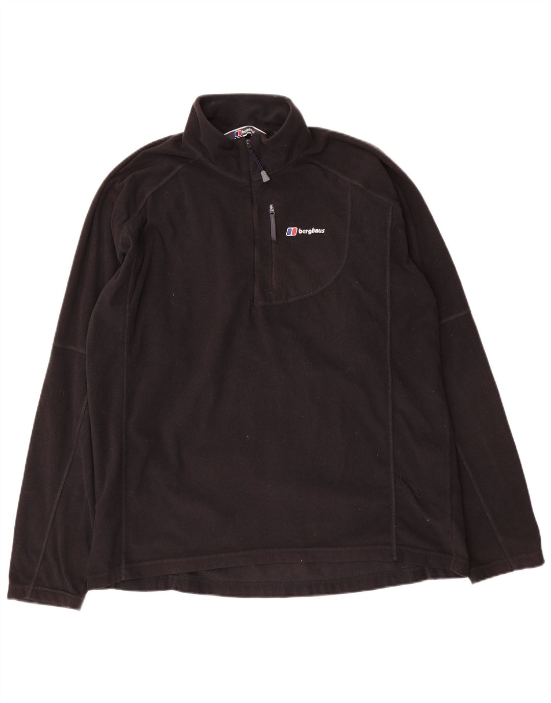 Berghaus Mens Zip Neck Fleece Jumper XL Black Polyester