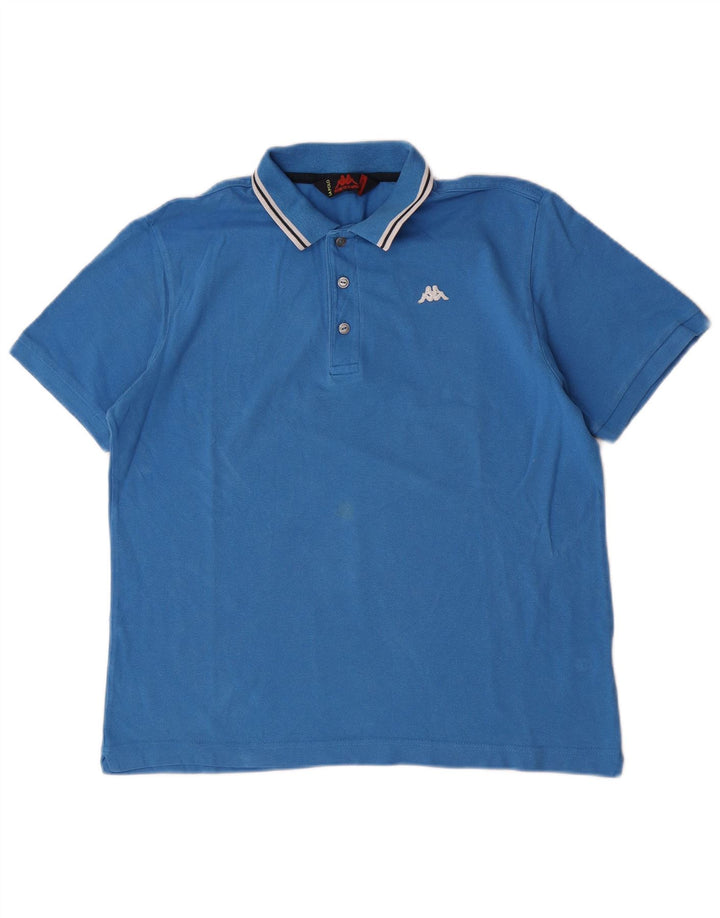 Kappa Mens Polo Shirt Medium Blue Cotton
