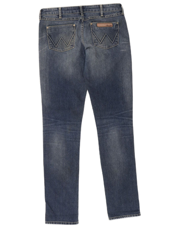 Wrangler feminino Molly Slim Jeans W29 L32 azul algodão