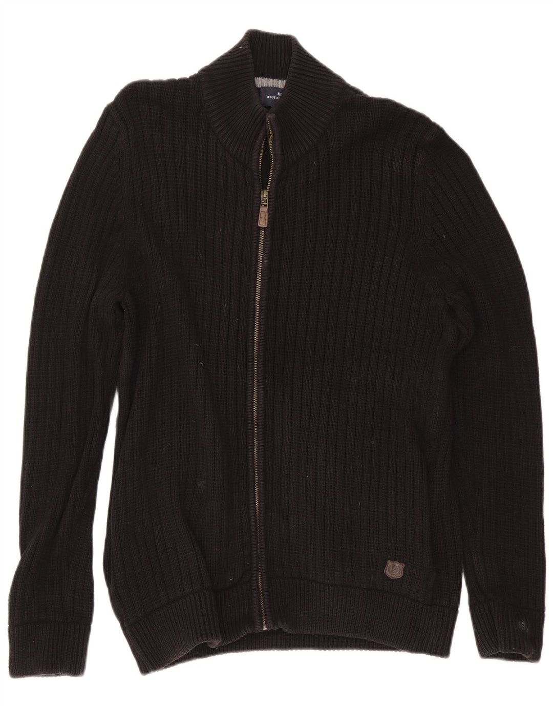 Marks & Spencer Herren Blue Harbor Cardigan Pullover Große schwarze Baumwolle