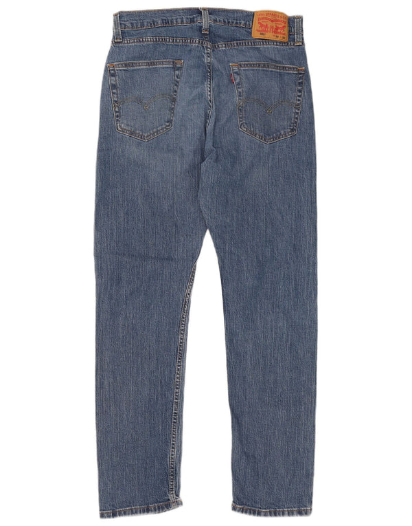 Мужские зауженные джинсы Levi's 502 W33 L32 синие, хлопок