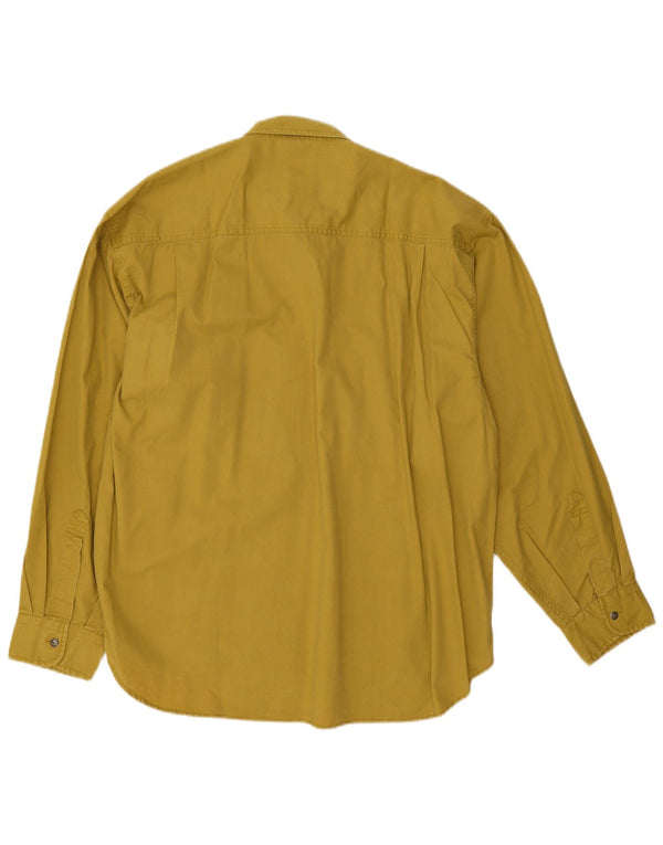 Vintage Mens Shirt XL Yellow Cotton