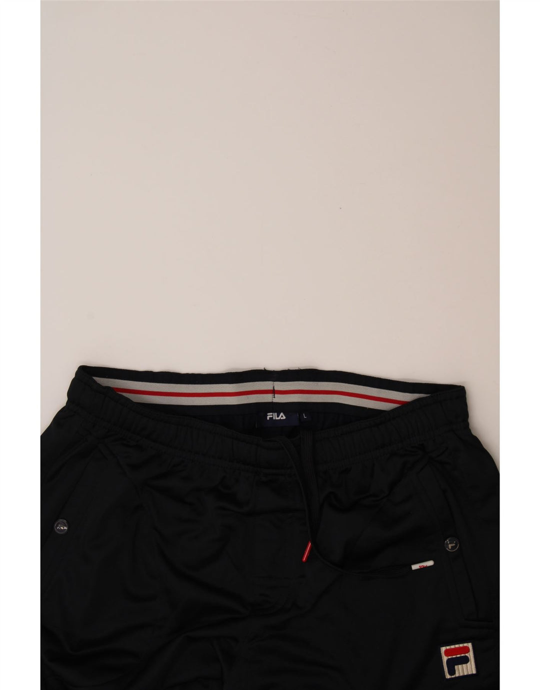 FILA Boys Tracksuit Trousers Joggers 15-16 Years Large  Black Polyester Vintage Fila and Second-Hand Fila from Messina Hembry 