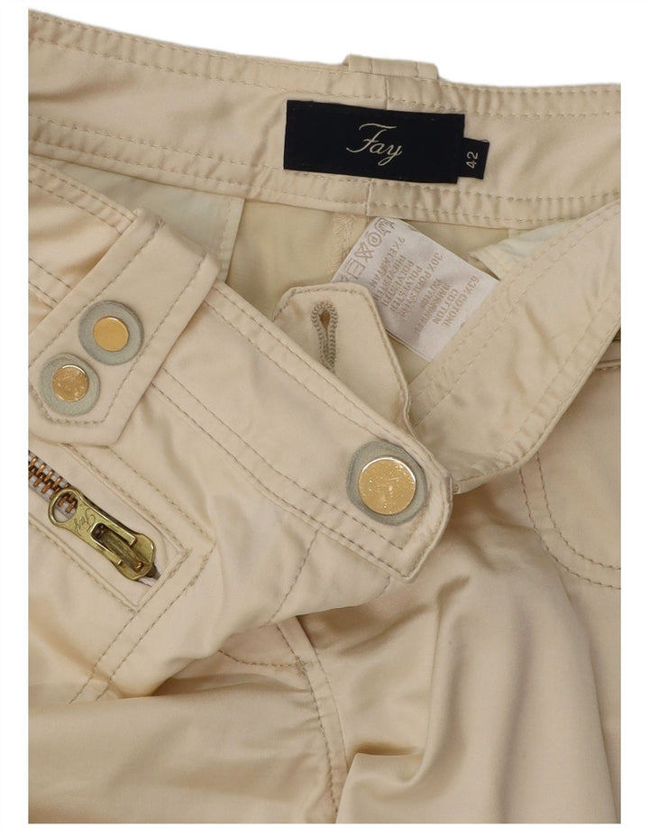 Fay Dame Capri Bukser IT 44 Medium W30 L20 Off White Bomuld