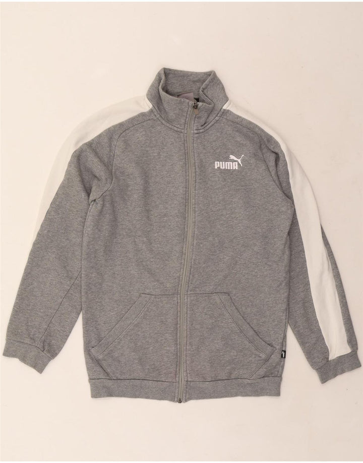 PUMA Mens Tracksuit Top Jacket XS Grey Colourblock Cotton