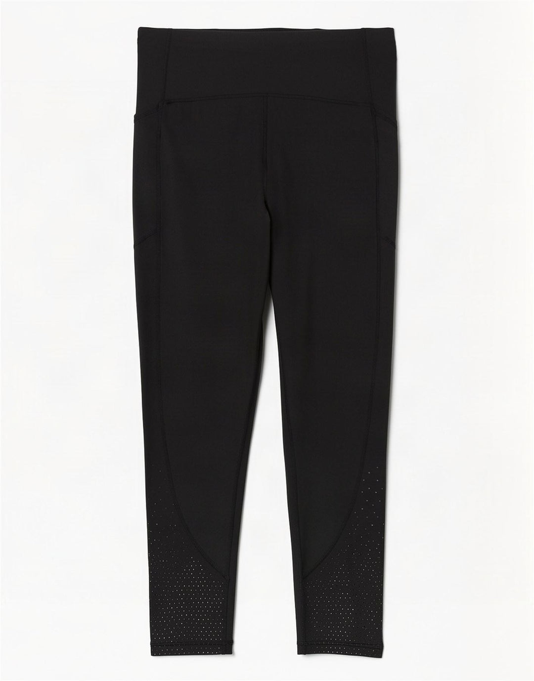 Lululemon Womens Crop Leggings US 10 Large Black Spotted