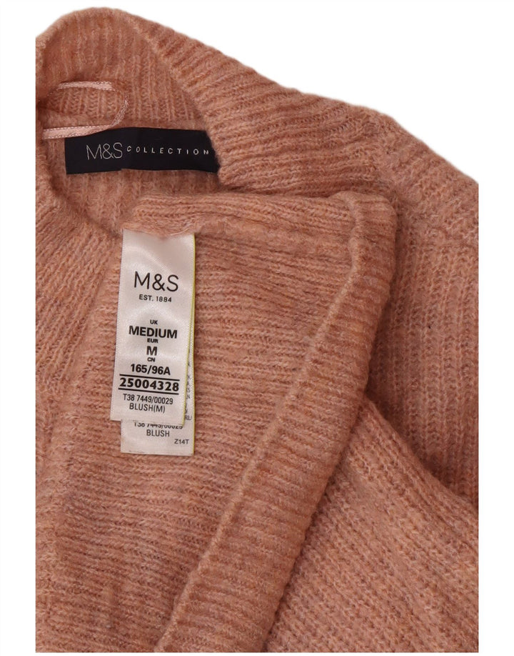 Marks & Spencer Dame Crop Turtle Neck Jumper Sweater UK 12 Medium Pink