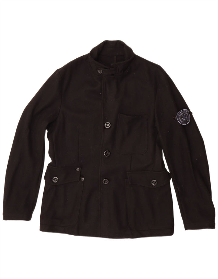 VINTAGE Herre Utility Jacket UK 40 Large Black