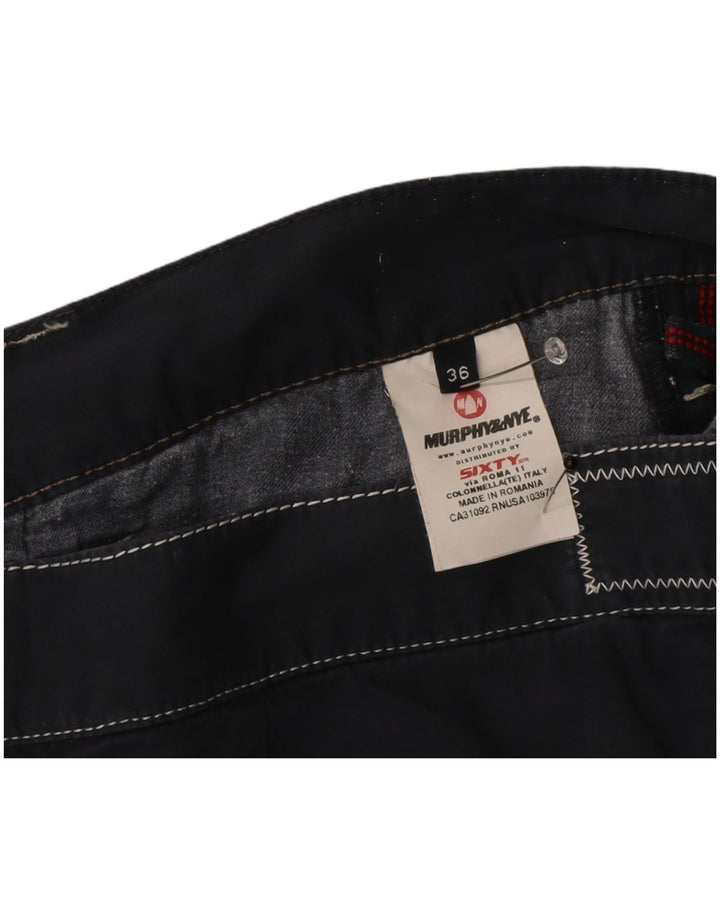 Murphy & Nye Mens Chino Shorts W36 Large Navy Blue Cotton