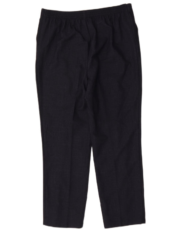 Marks & Spencer Womens High Waist Chino Trousers UK 16 Large W32 L29 Navy B