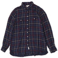 Fat Face Damen-Flanellhemd, UK 12, mittelblau, kariert, Viskose