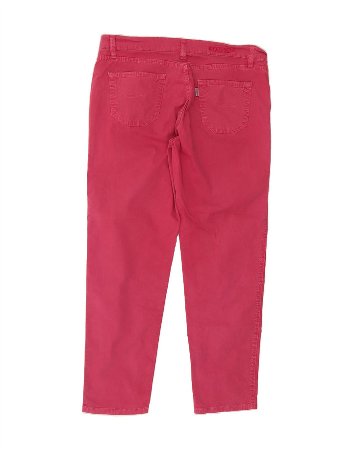 JECKERSON Womens Slim Cropped Trousers W28 L26 Pink Cotton Vintage Jeckerson and Second-Hand Jeckerson from Messina Hembry 