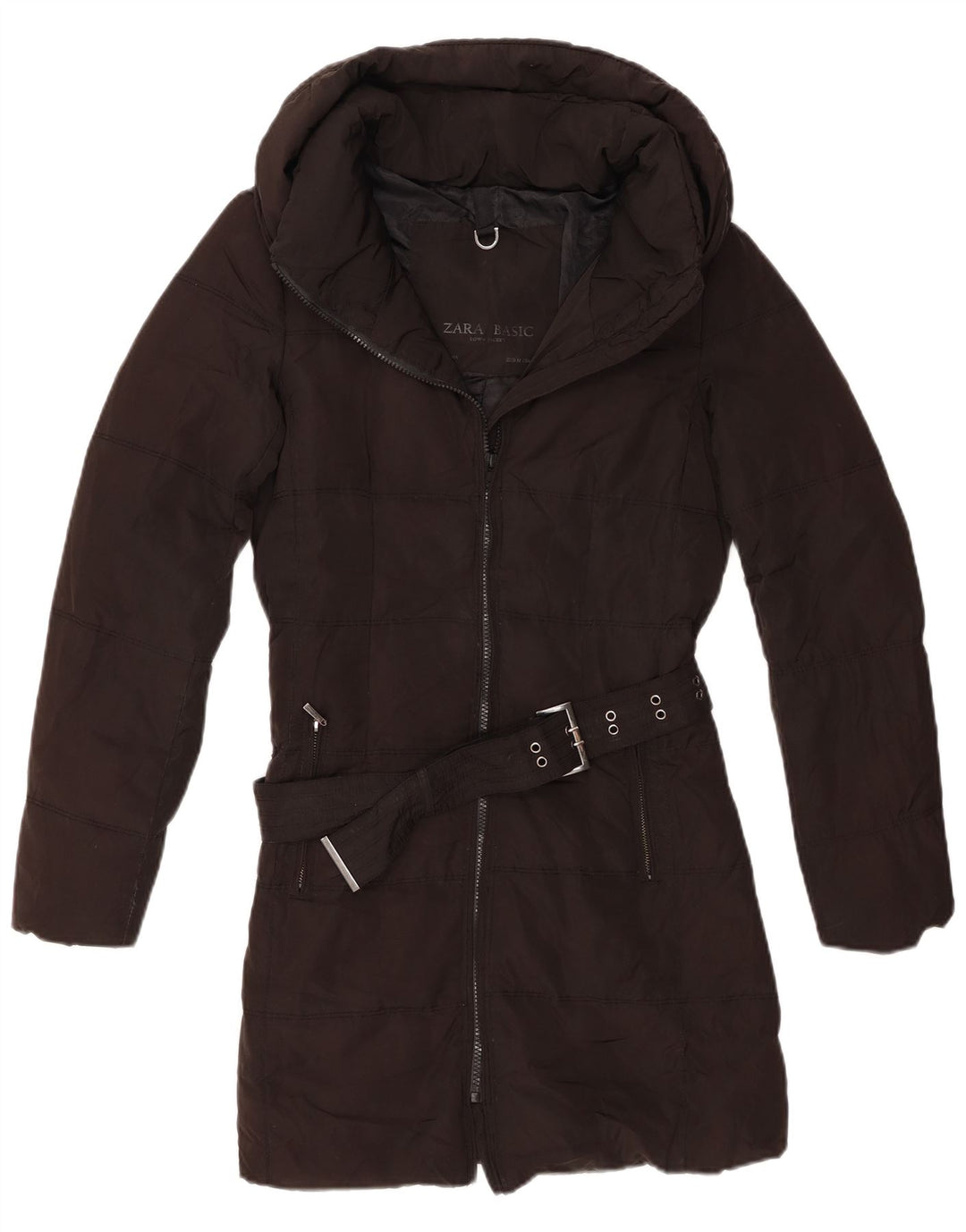 Cappotto imbottito da donna Zara UK 12 medio nero poliestere