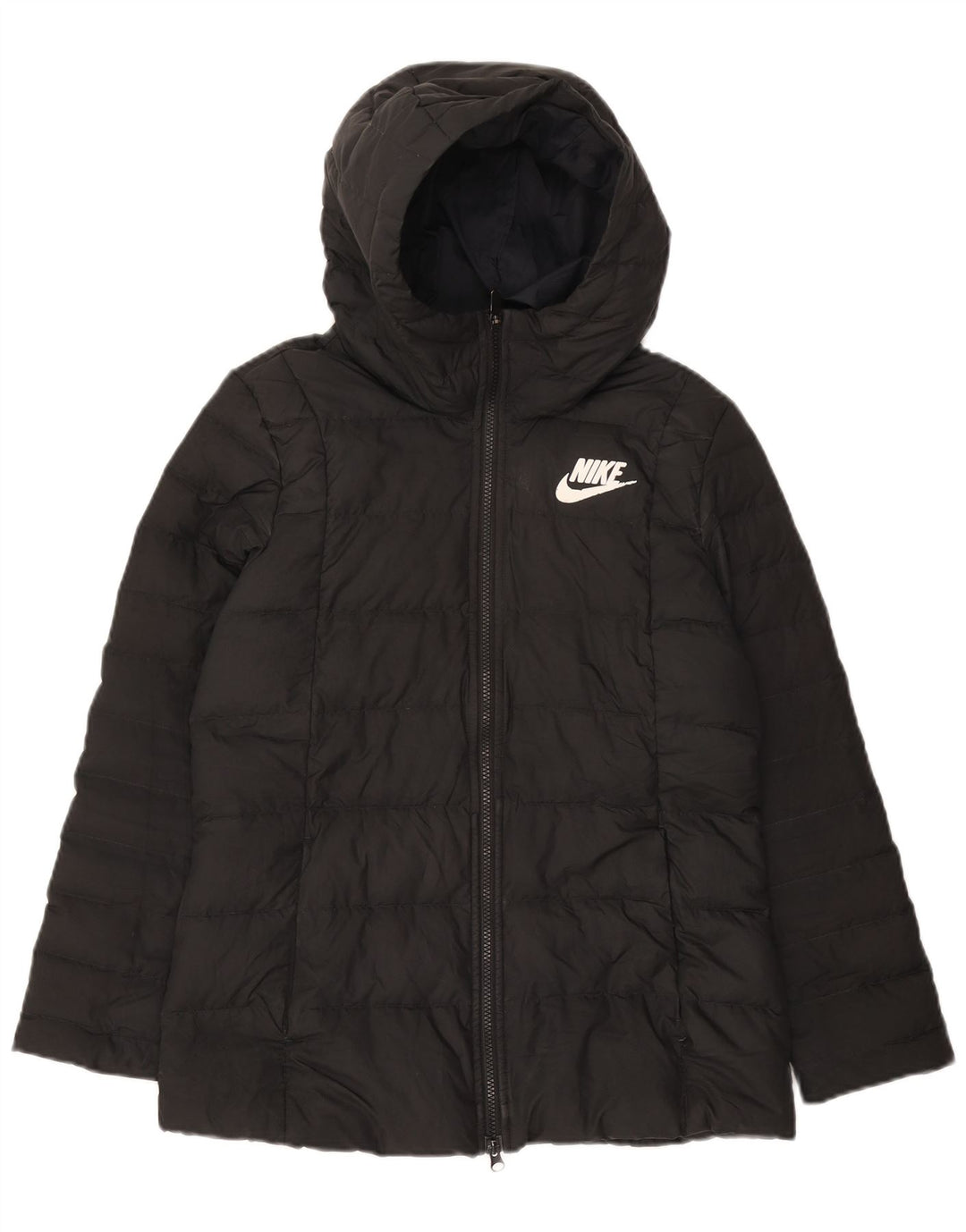 Damska wyściełana kurtka z kapturem i kapturem Nike UK 12, średnioszara