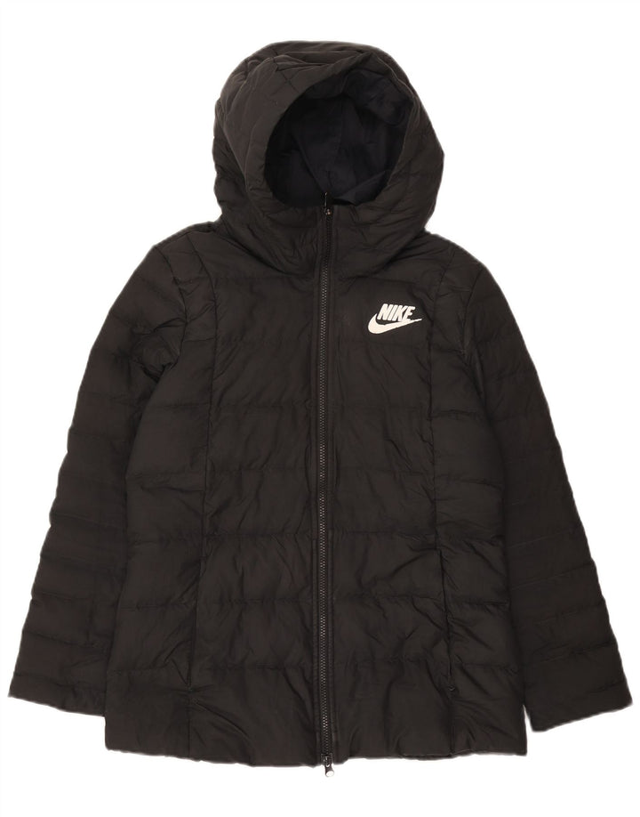 Damska wyściełana kurtka z kapturem i kapturem Nike UK 12, średnioszara