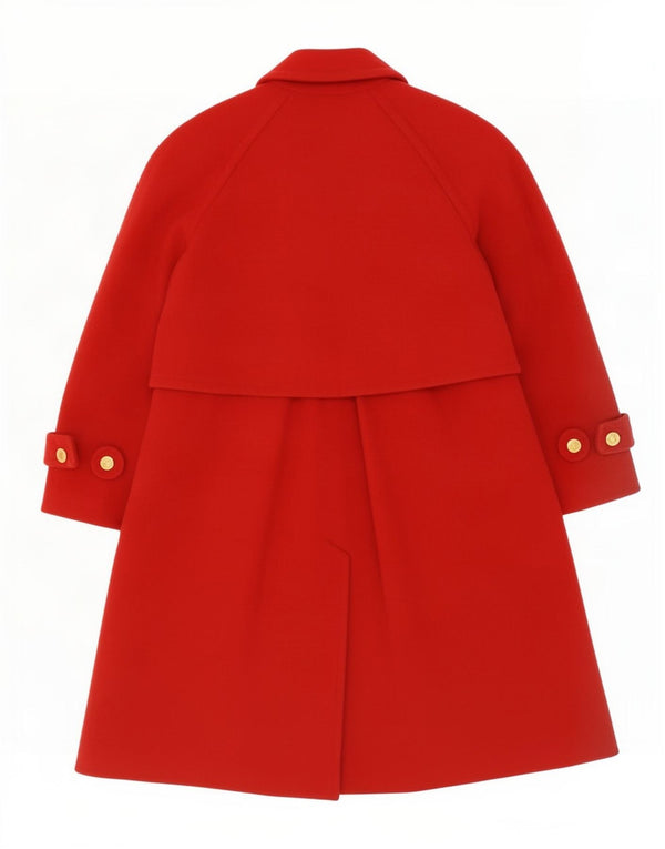 Vintage Womens Oversized Overcoat EU 40 Medium Red Wool